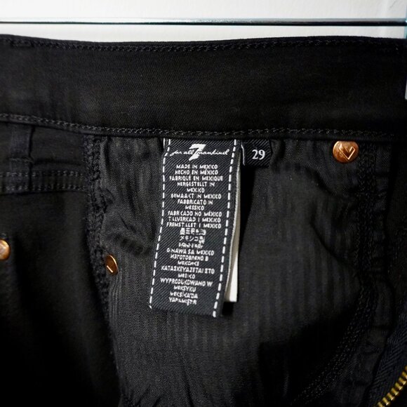 7 For All Mankind High Waist Ankle Gwenevere Skinny Jeans with Raw Hem - Picture 6 of 6